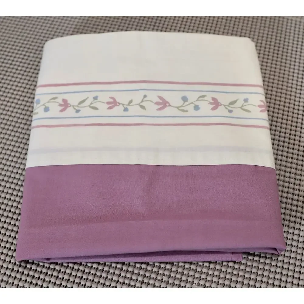 Laura Ashley Pillowcase Standard 200TC Floral Border Made in USA